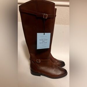 Antonio Melani Tan Leather Riding Boots